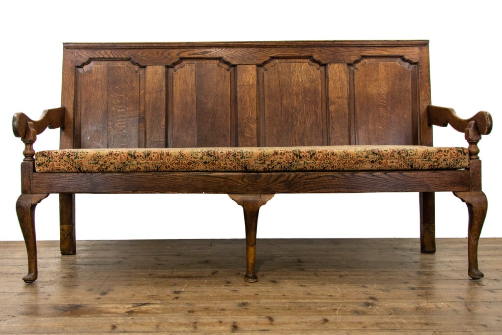 18th Century Antique Oak Settle View X