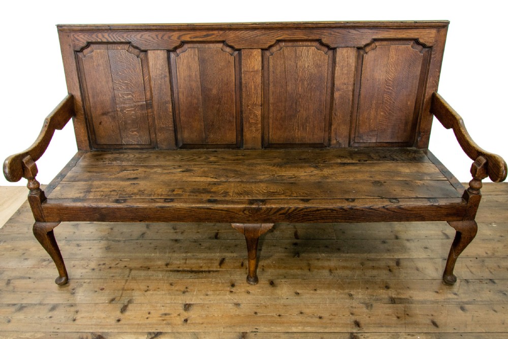 18th Century Antique Oak Settle View XIII