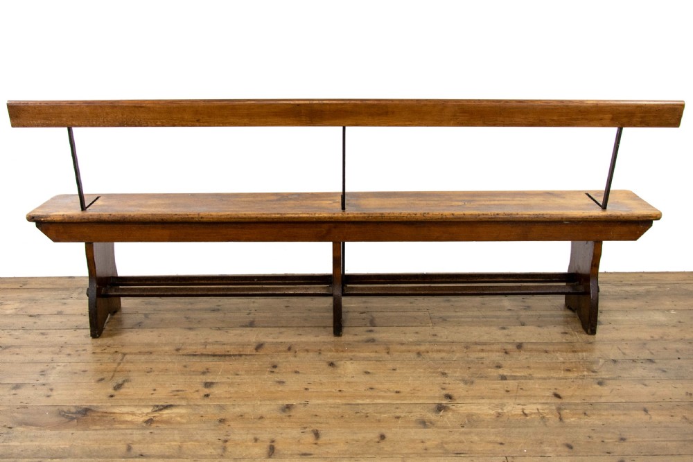 Antique Pitch Pine Bench with Flip Over Back  View VIII