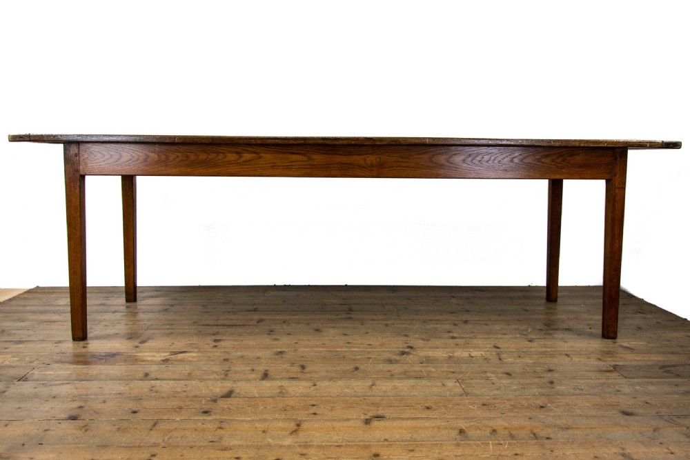 Large Antique Oak Farmhouse Table View VI