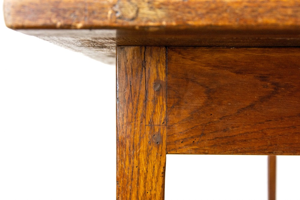 Large Antique Oak Farmhouse Table View X