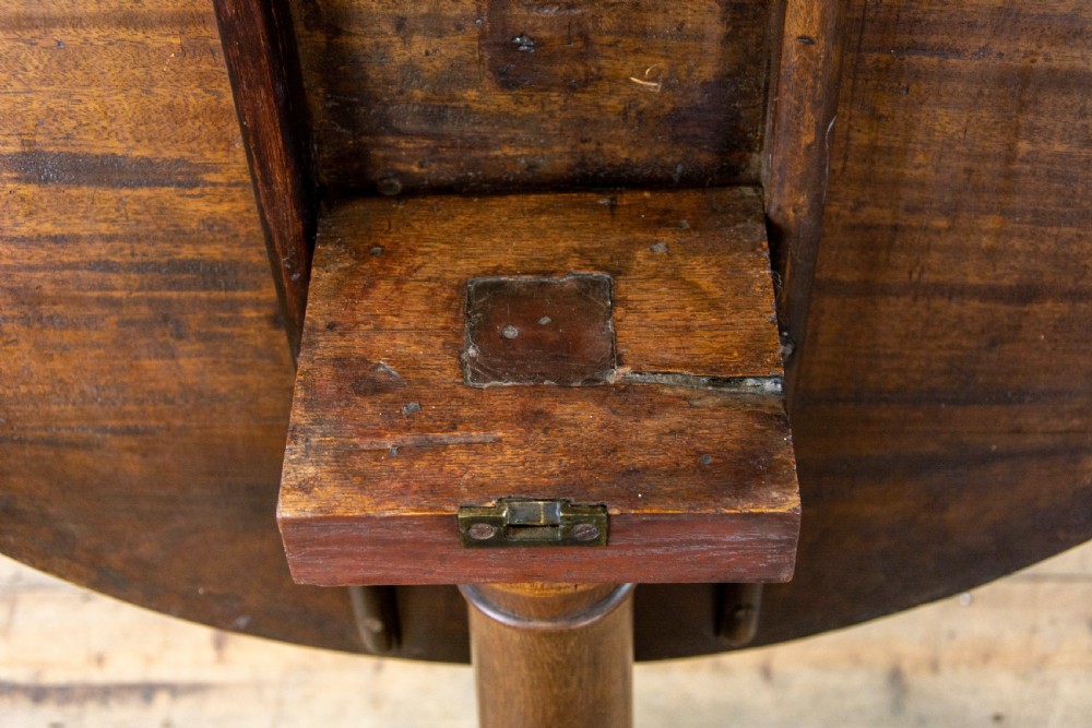 Antique Georgian Mahogany Tilt Top Table View VIII
