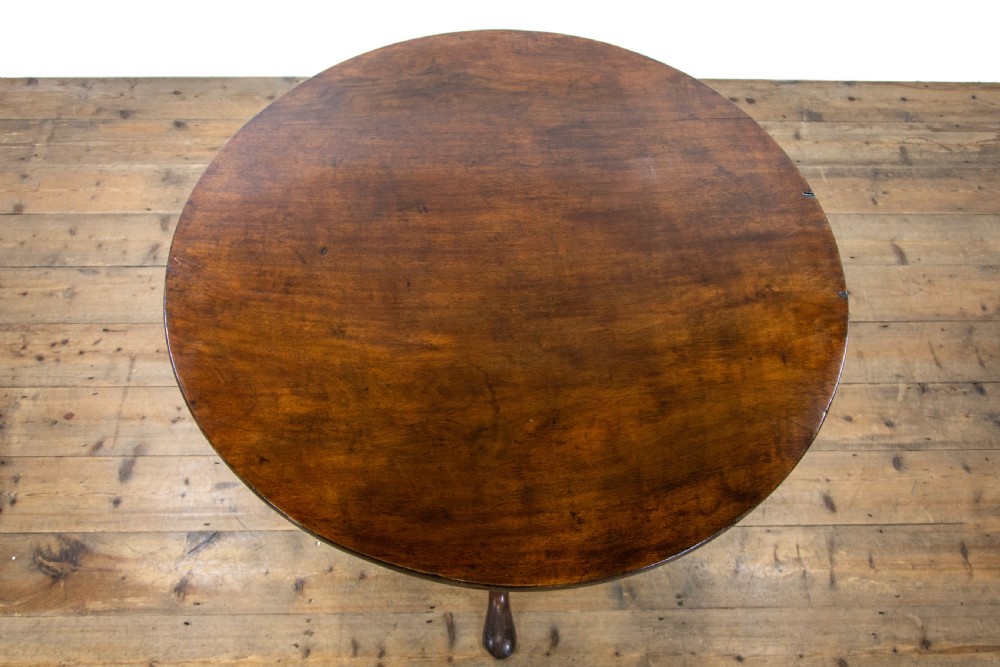 Antique Georgian Mahogany Tilt Top Table View IX