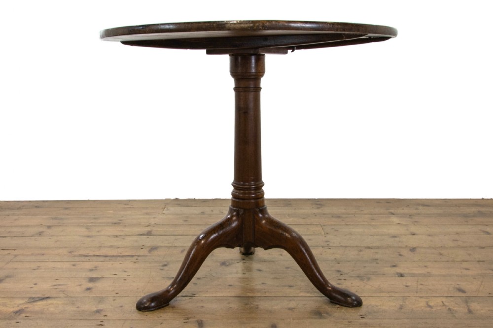 Antique Georgian Mahogany Tilt Top Table View XI