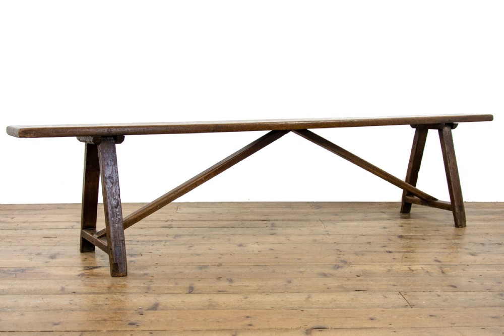 Pair of Antique Oak Benches View IV