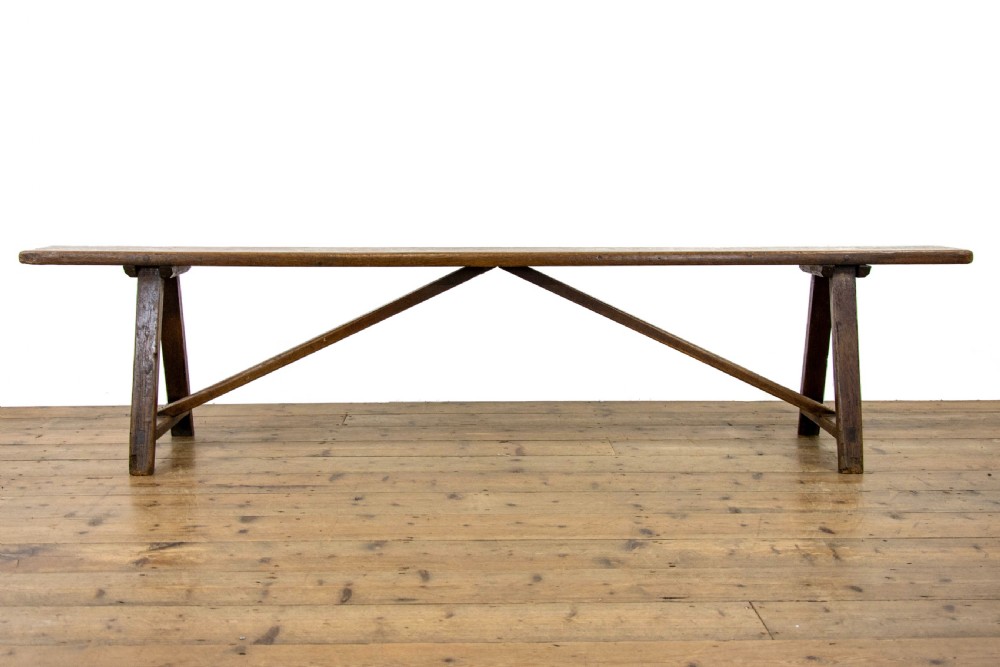 Pair of Antique Oak Benches View VI