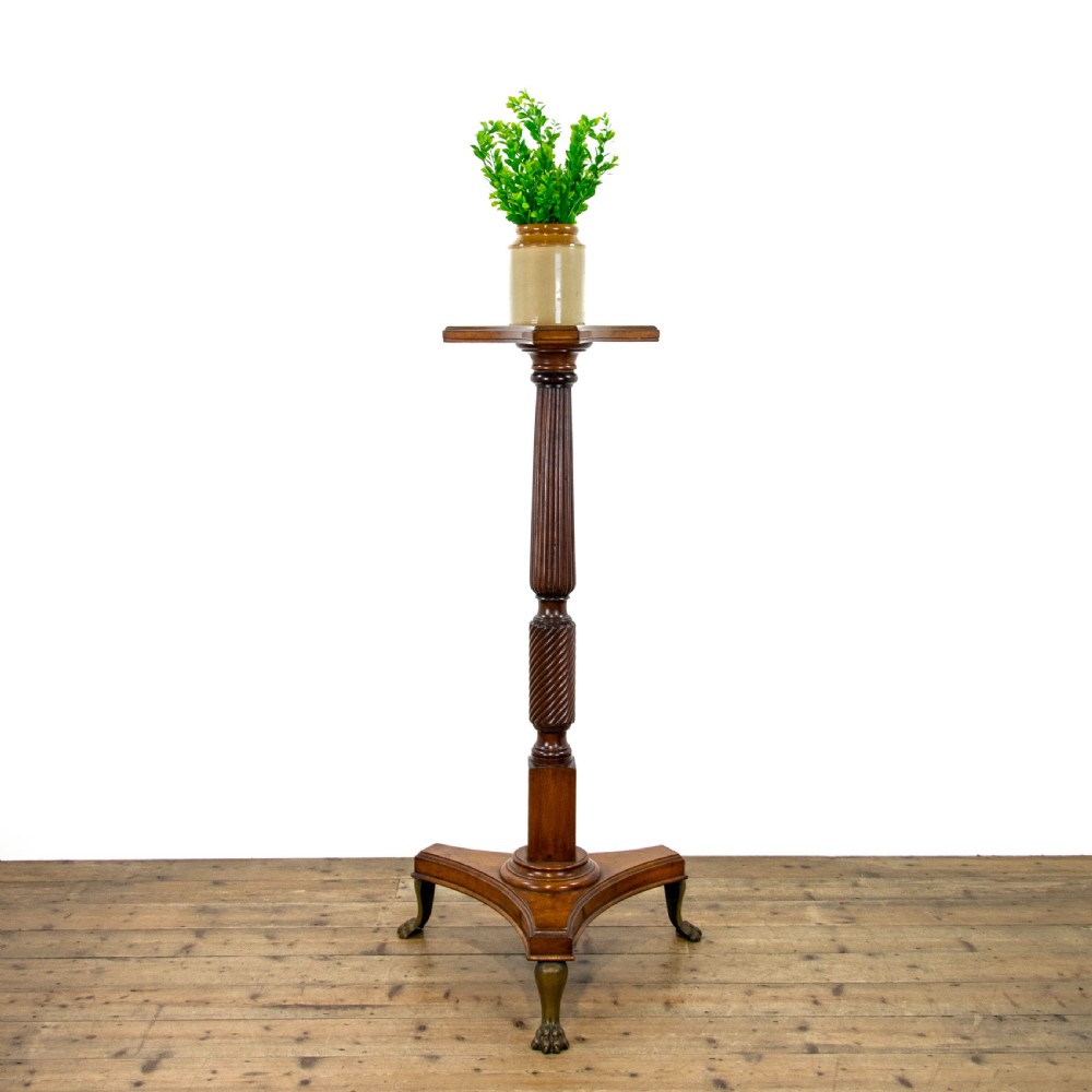 Large Antique Mahogany Torchere Stand View II