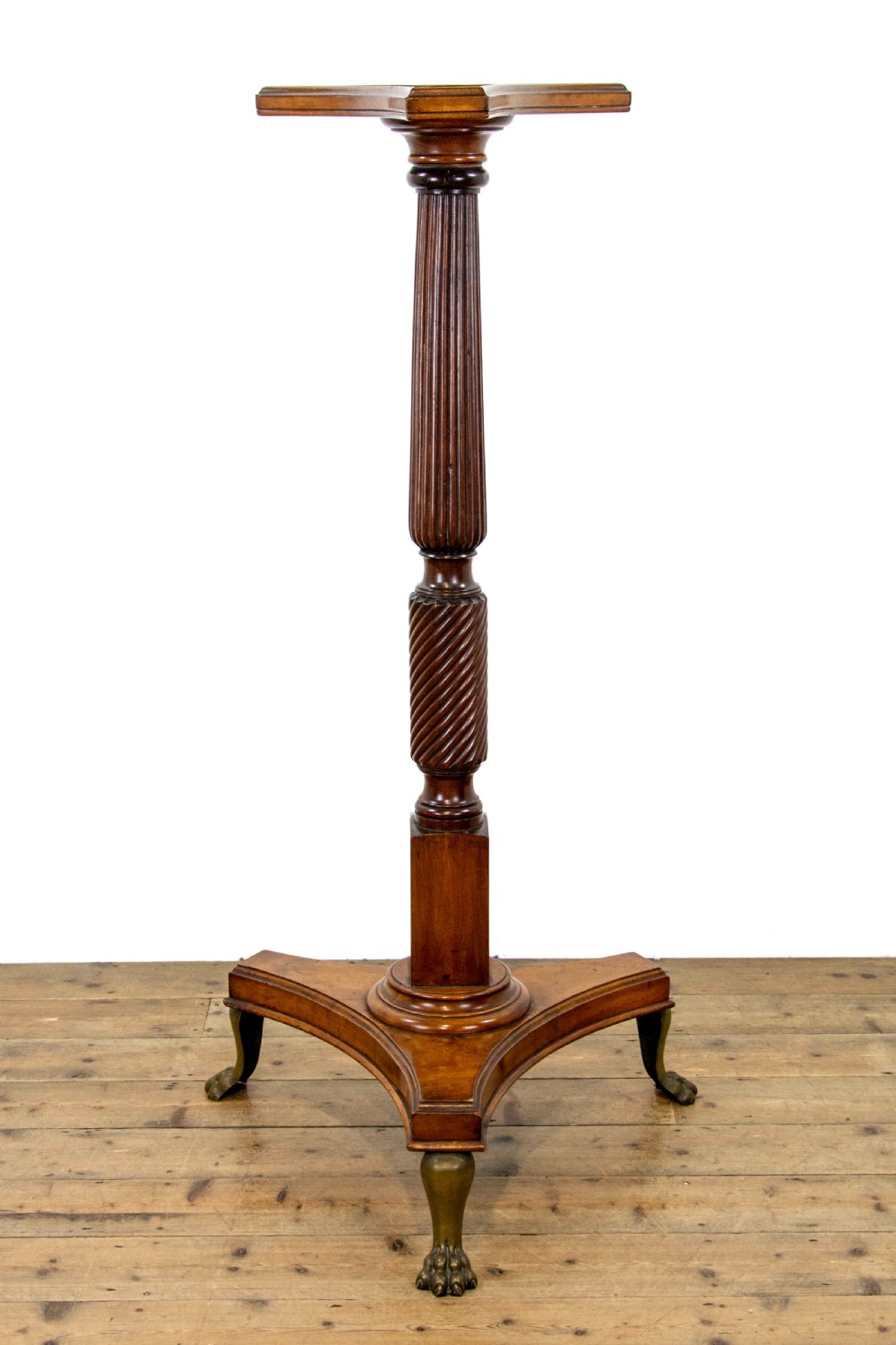 Large Antique Mahogany Torchere Stand