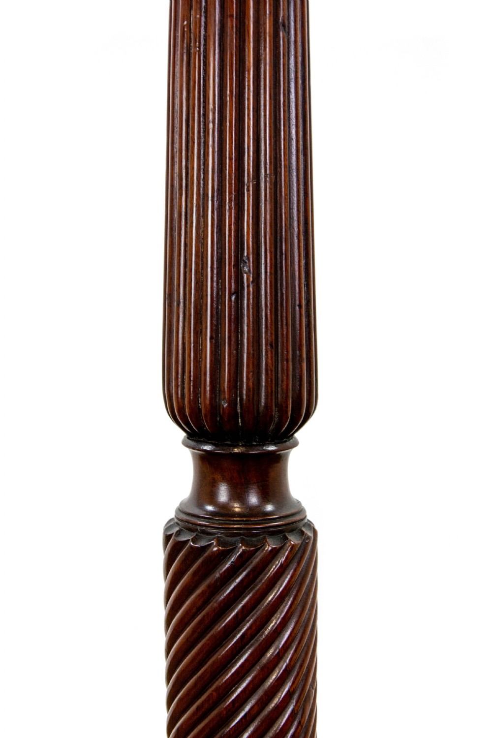 Large Antique Mahogany Torchere Stand View III