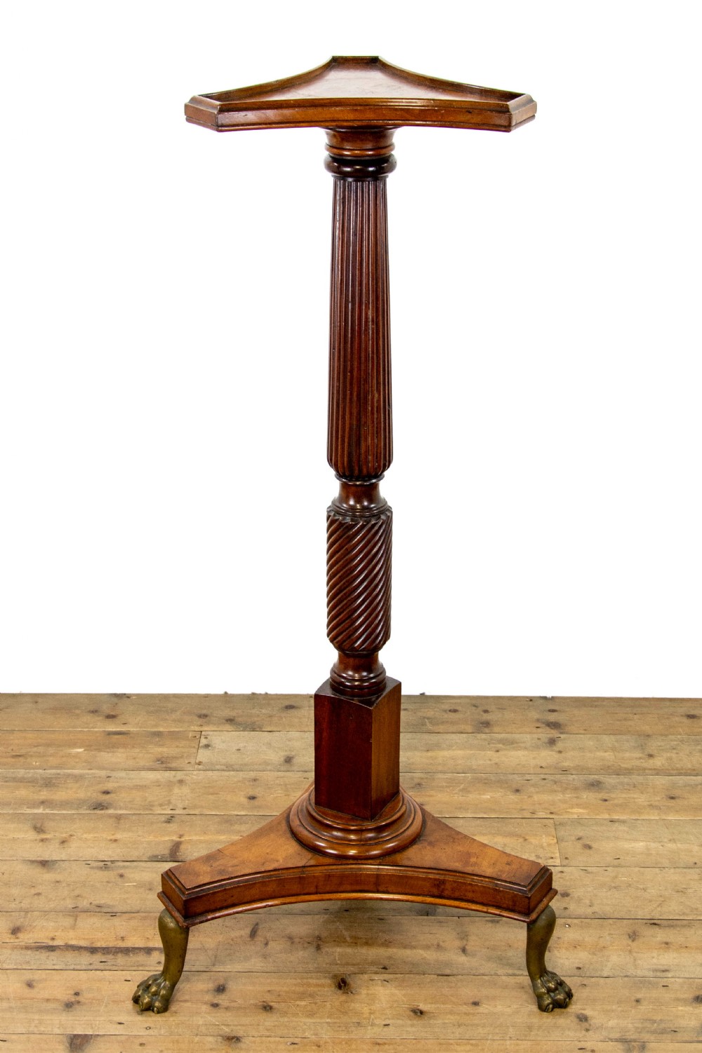 Large Antique Mahogany Torchere Stand View V