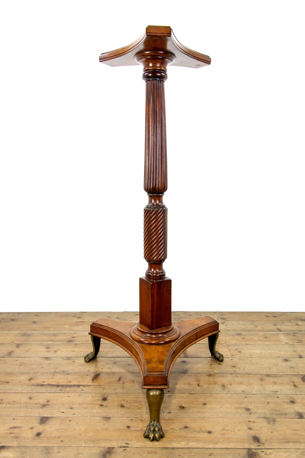 Large Antique Mahogany Torchere Stand View VII