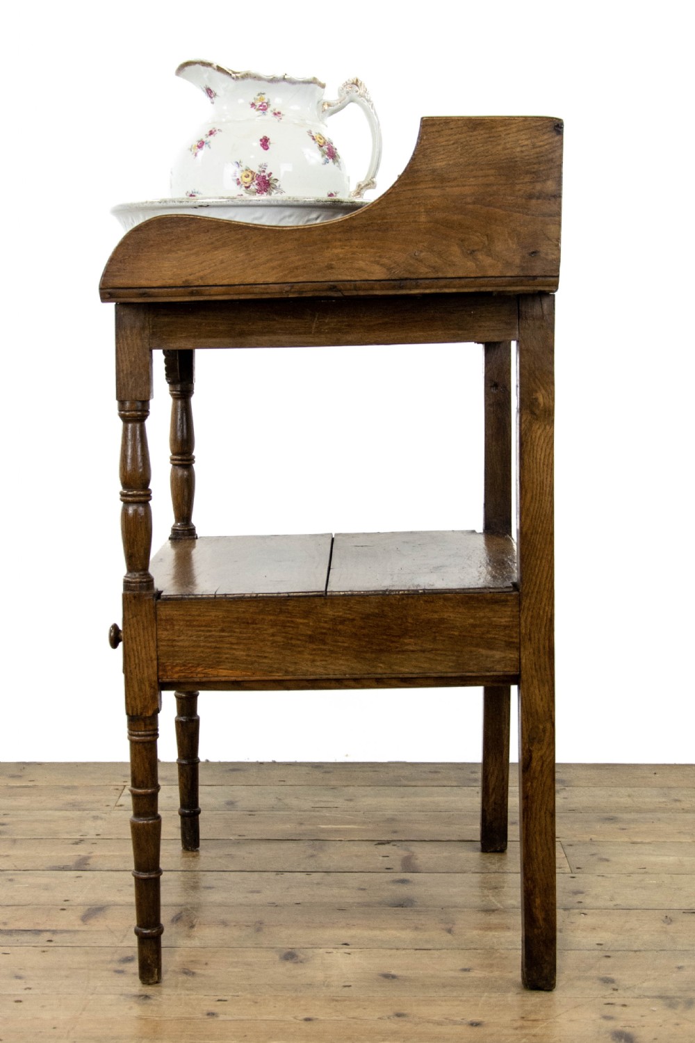 Antique Oak Washstand with Drawer  View V