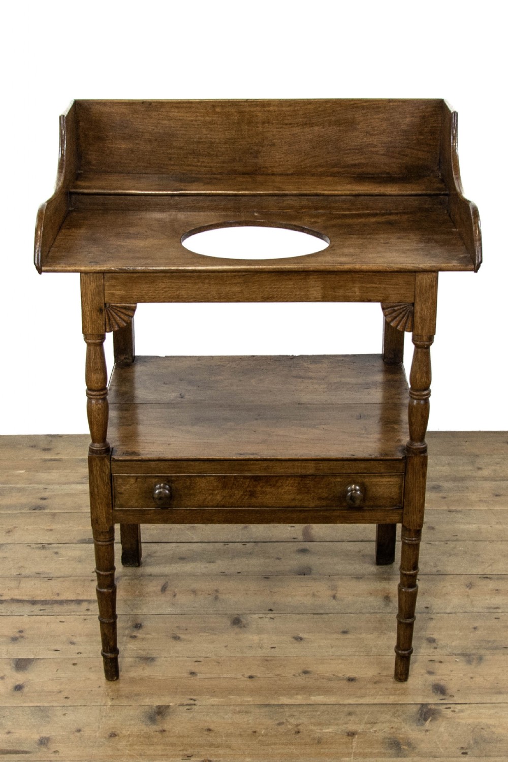 Antique Oak Washstand with Drawer 