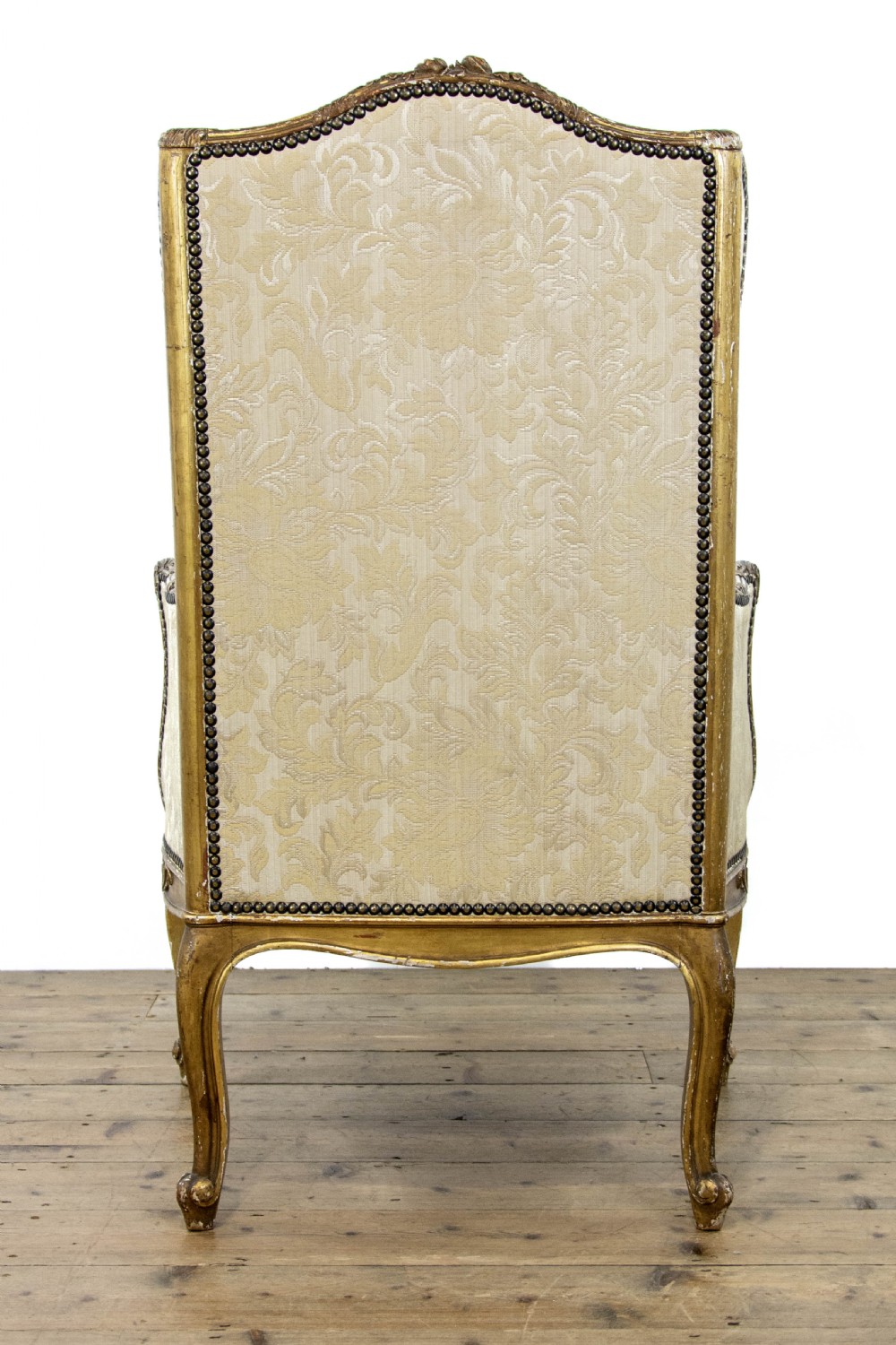 Antique Gilt Frame Wing Armchair  View VII