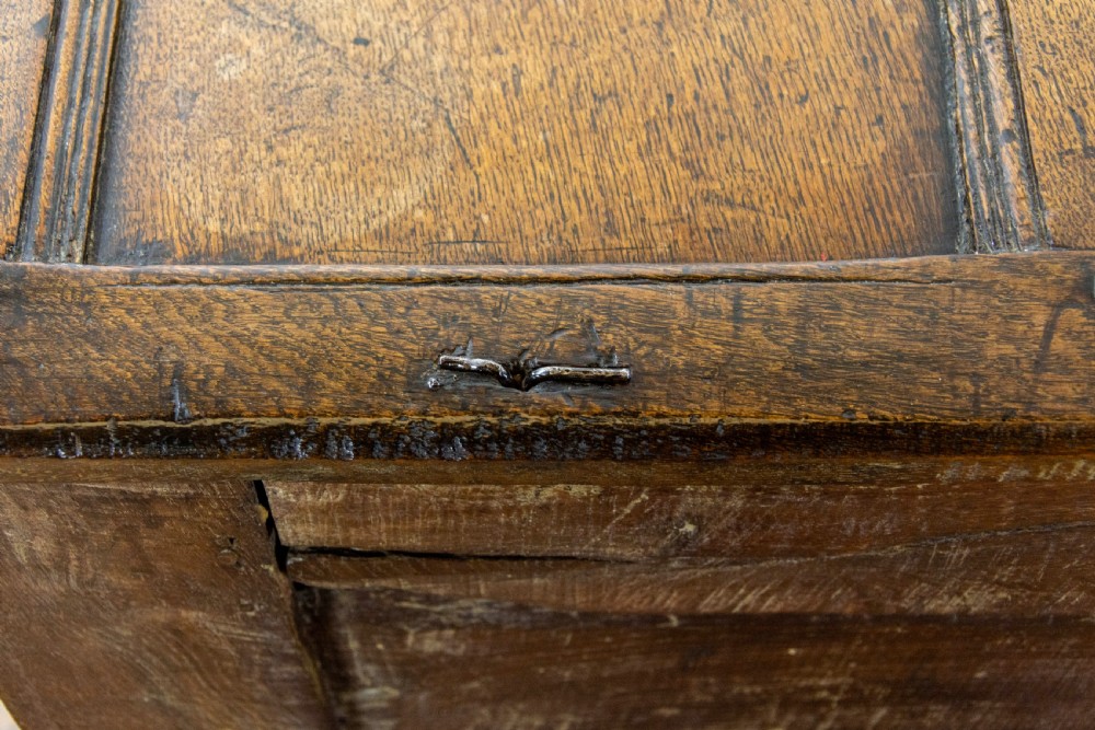 Antique 17th Century Inlaid Oak Coffer  View X