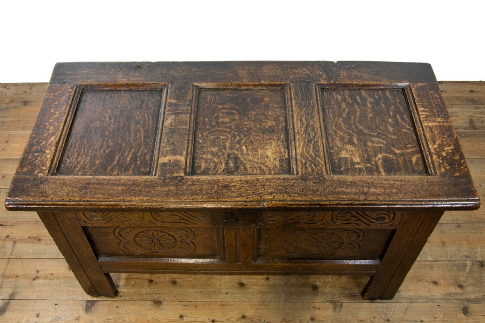 17th Century Antique Oak Coffer View III