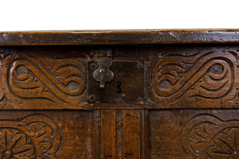 17th Century Antique Oak Coffer View V