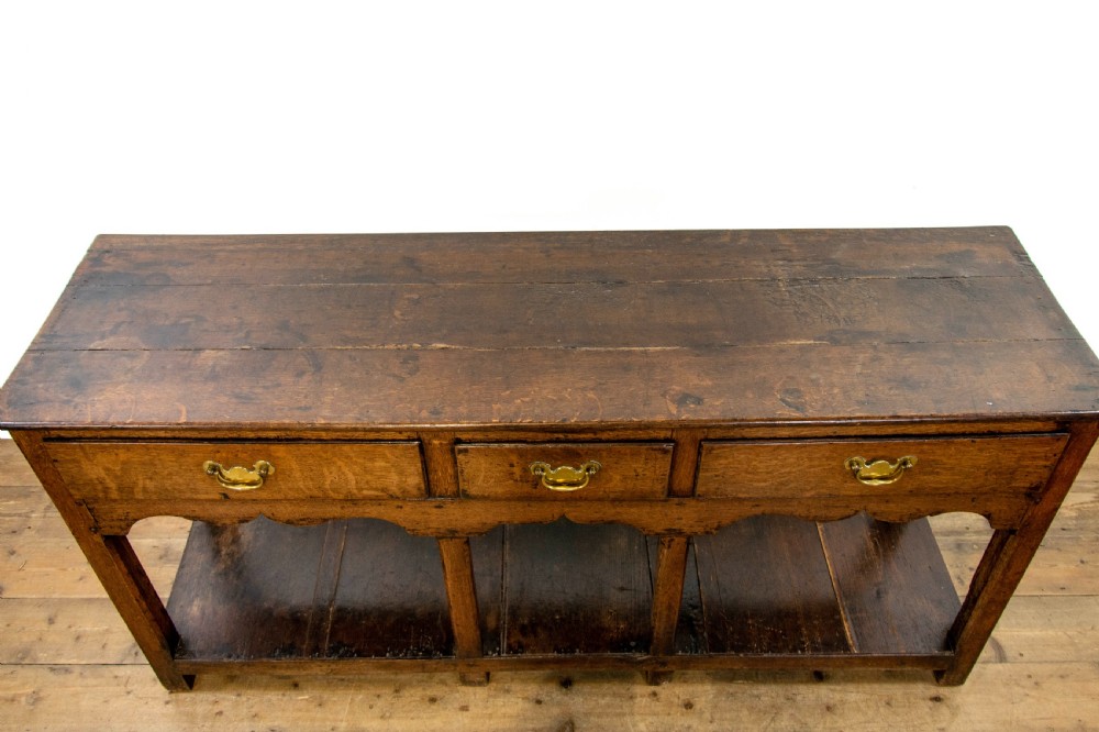 Antique Oak Dresser Base Sideboard View III
