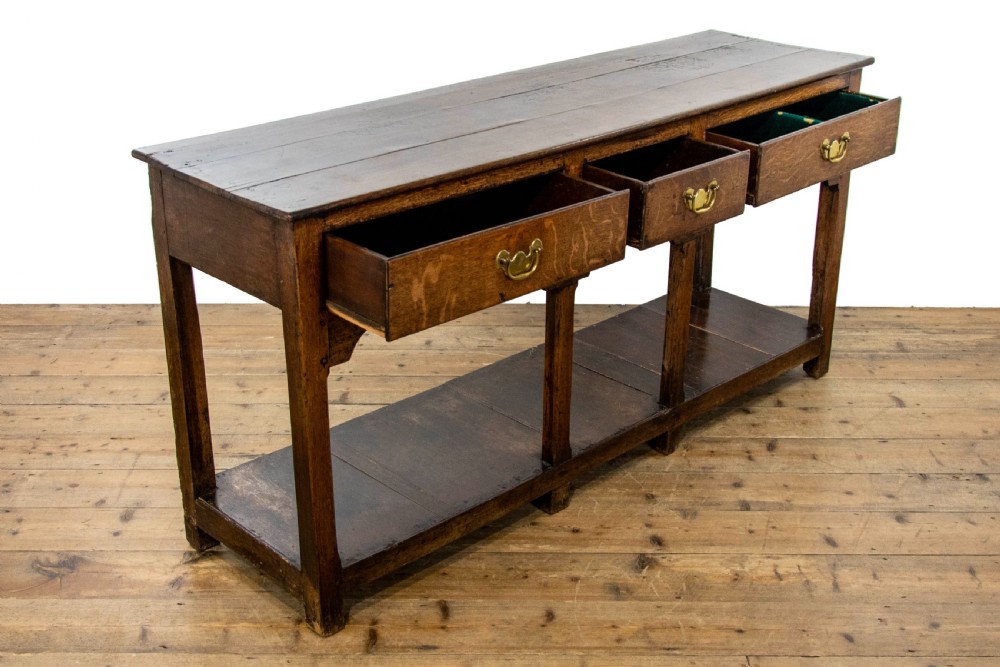 Antique Oak Dresser Base Sideboard View VII