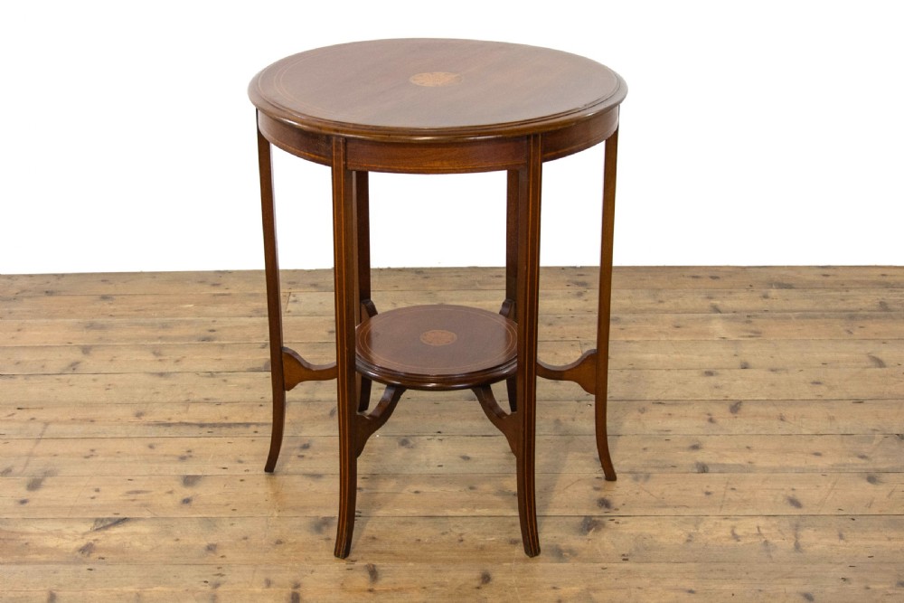 Edwardian Mahogany Marquetry Side Table