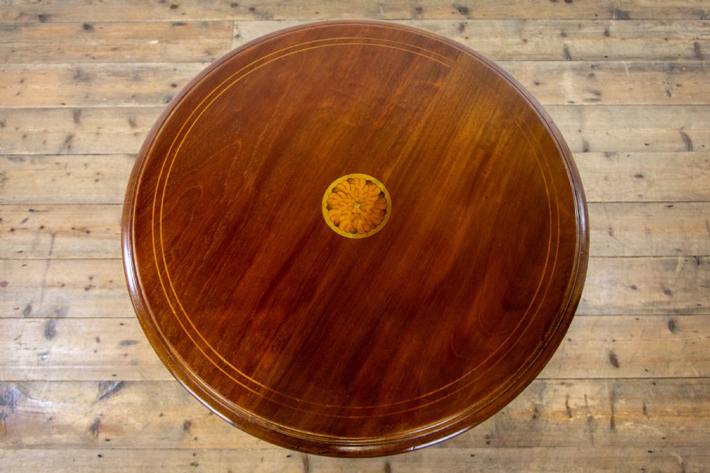 Edwardian Mahogany Marquetry Side Table View V