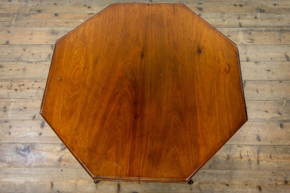 Edwardian Walnut Octagonal Centre Table View IV