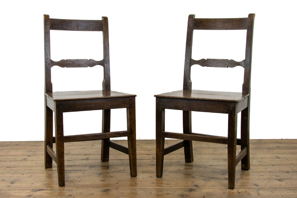 Pair of Antique Welsh Oak Farmhouse Chairs View II