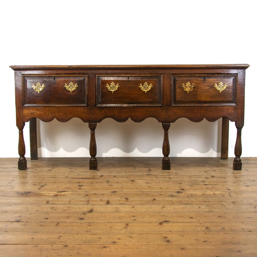 18th Century Antique Oak Dresser Base 