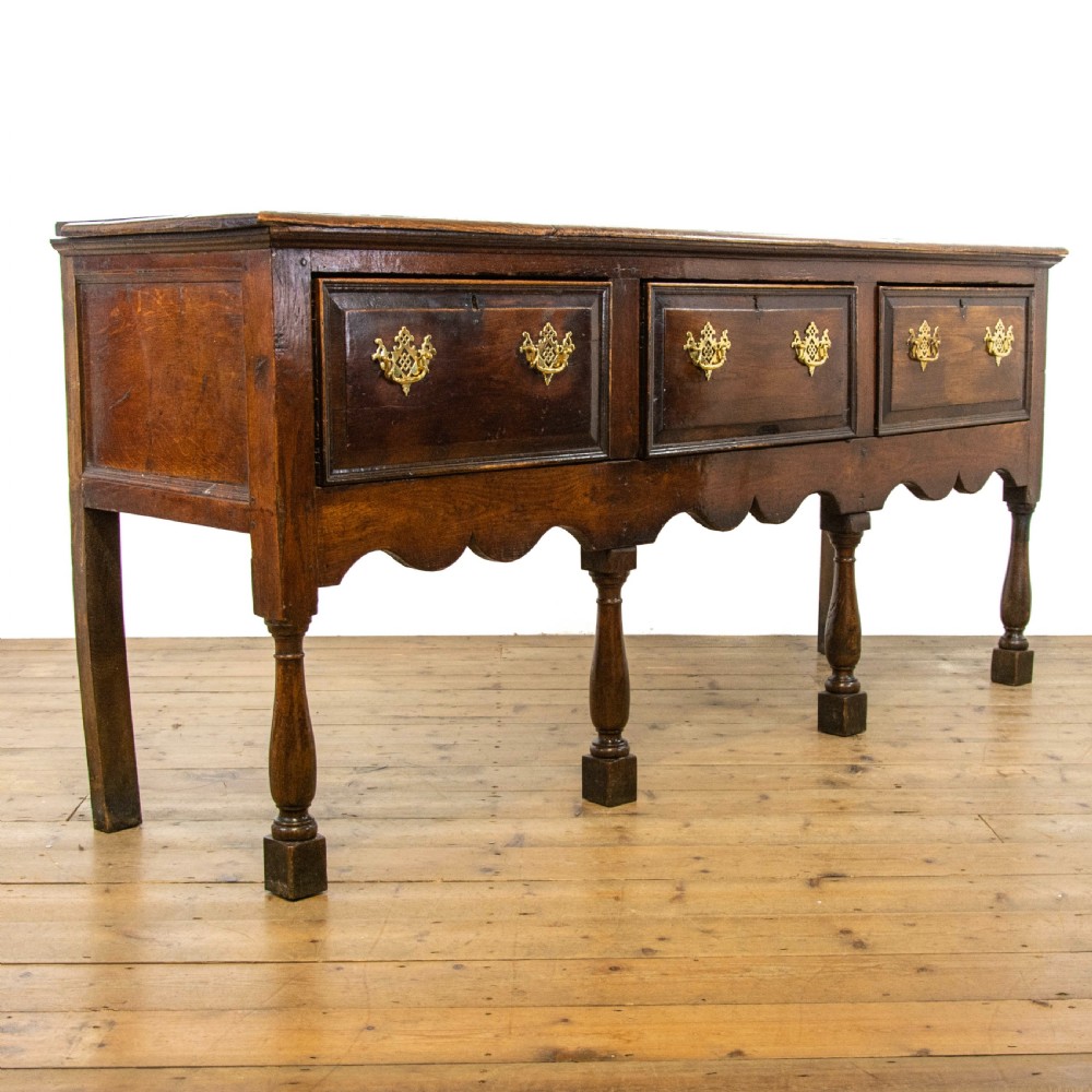 18th Century Antique Oak Dresser Base  View VI