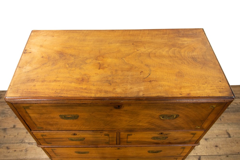 Antique Camphor Wood Secretaire Campaign Chest  View III