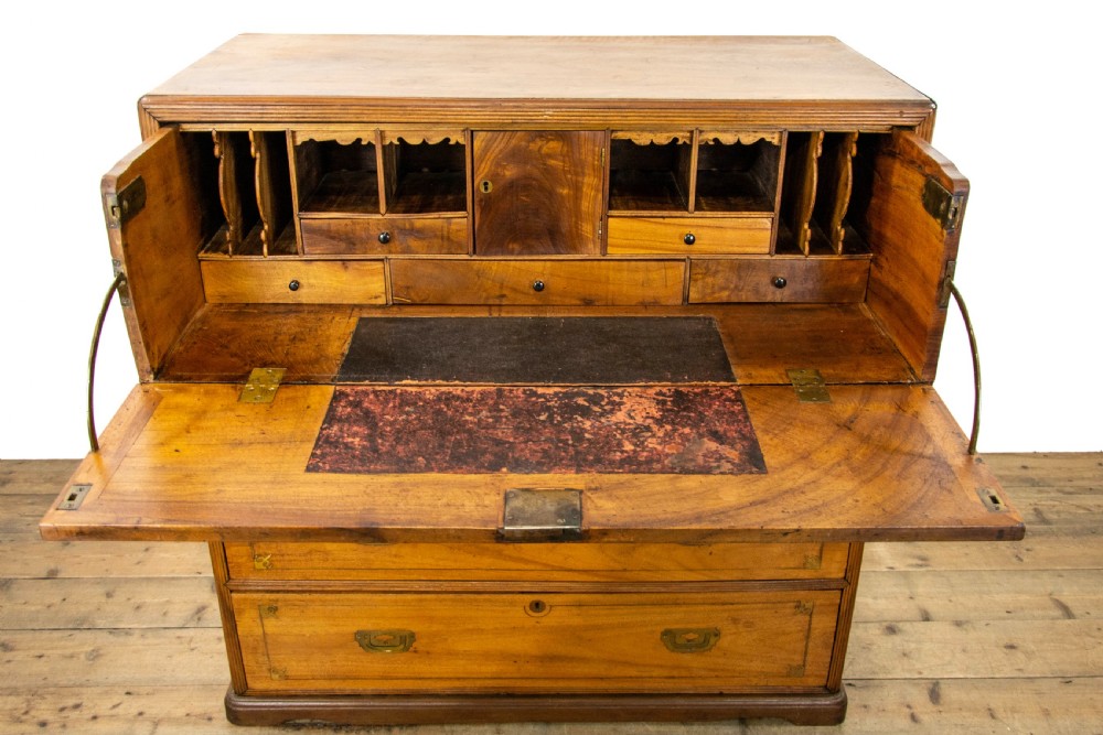Antique Camphor Wood Secretaire Campaign Chest  View V