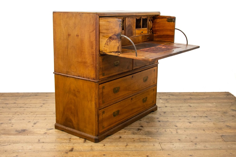 Antique Camphor Wood Secretaire Campaign Chest  View X