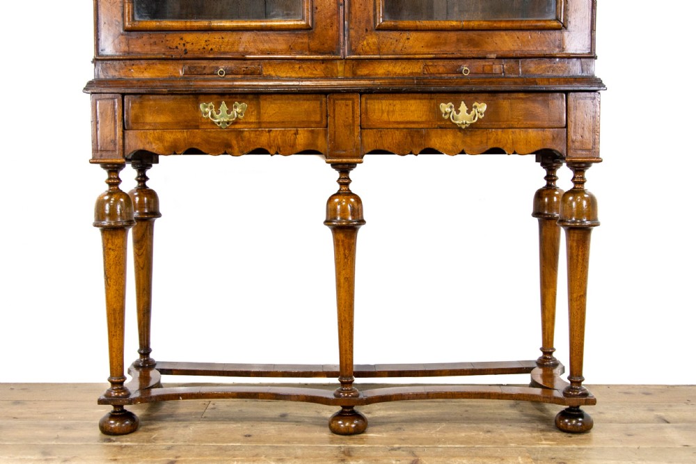 Antique William and Mary Walnut Glass Display Cabinet View II