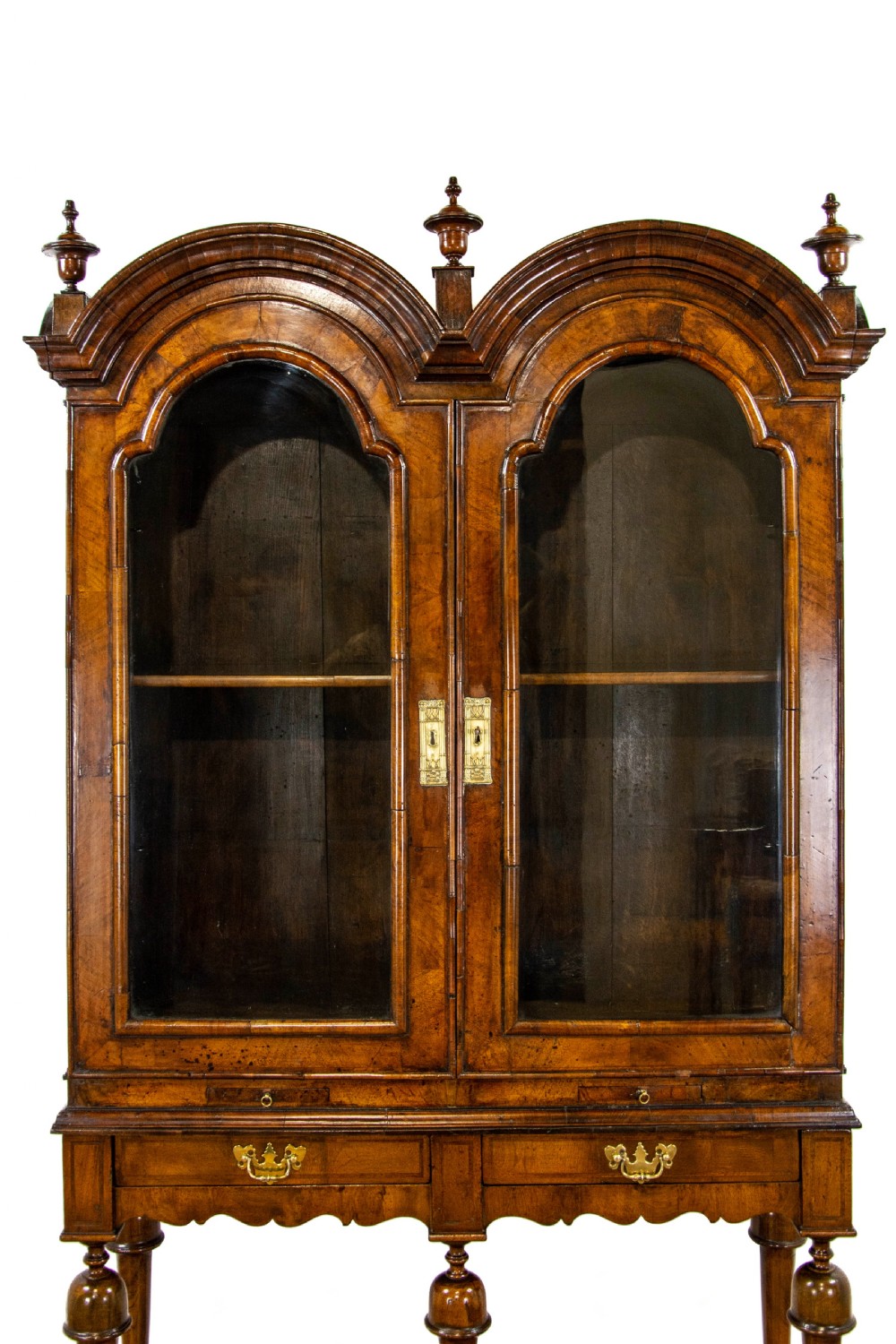 Antique William and Mary Walnut Glass Display Cabinet View V