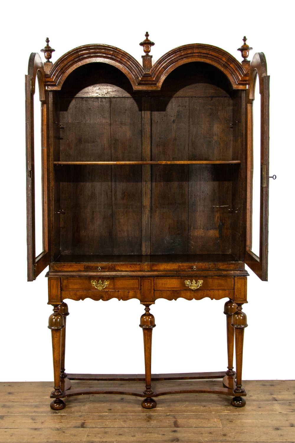 Antique William and Mary Walnut Glass Display Cabinet View VI