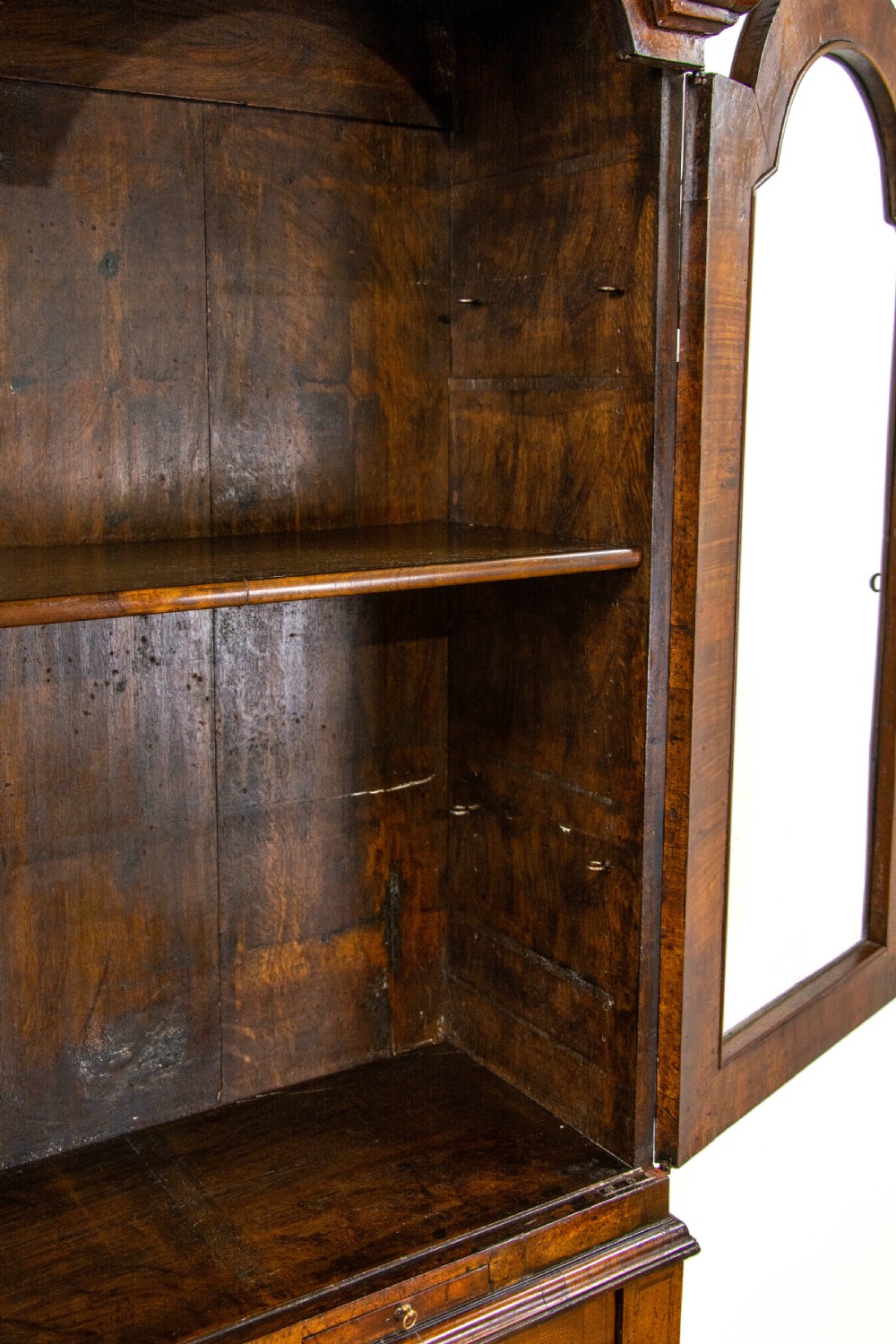 Antique William and Mary Walnut Glass Display Cabinet View VII