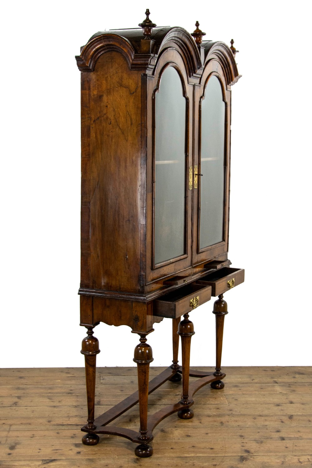 Antique William and Mary Walnut Glass Display Cabinet View IX