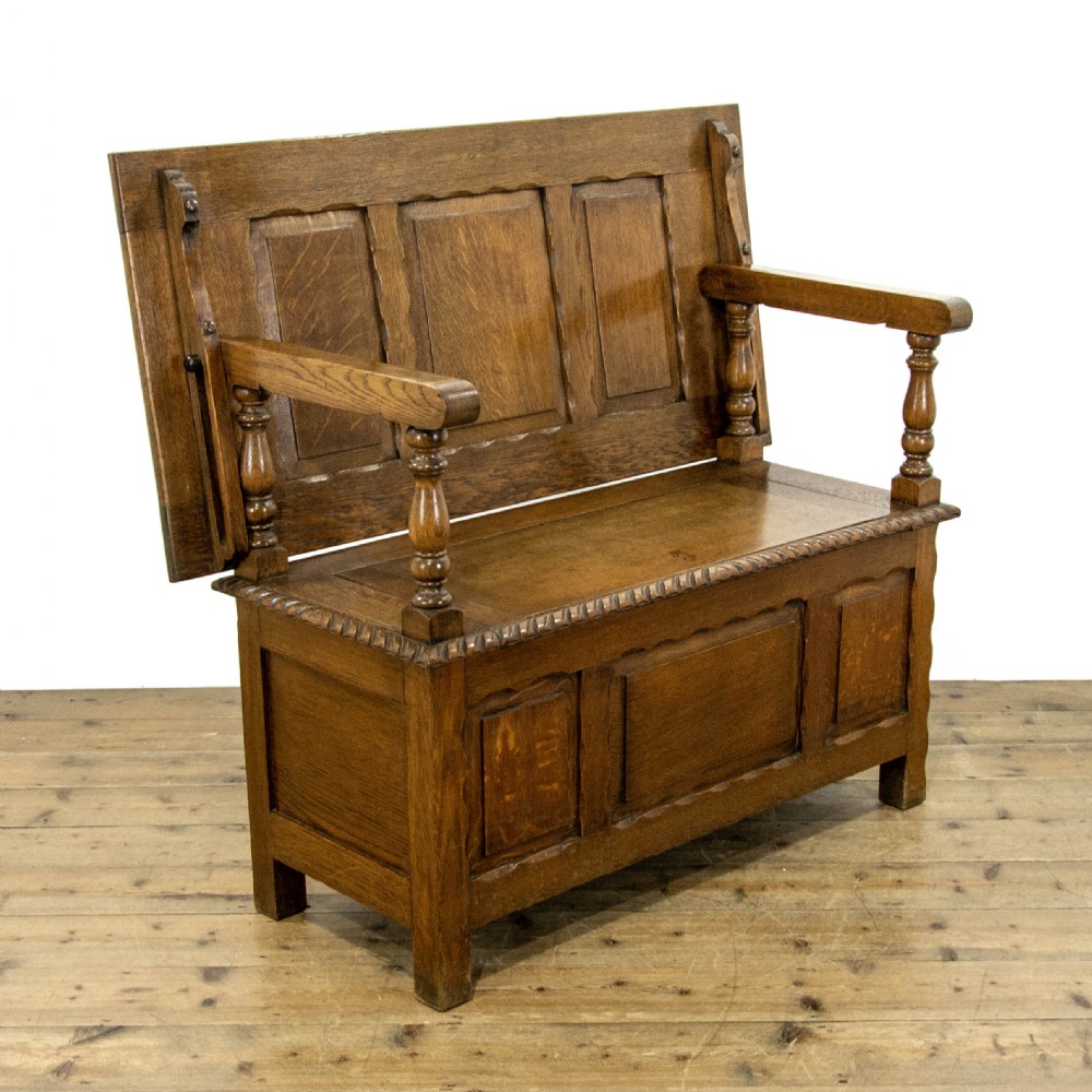 Antique Oak Monks Bench