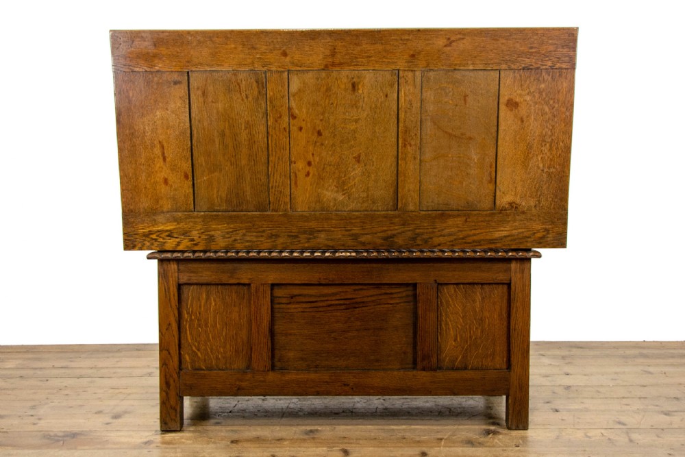 Antique Oak Monks Bench View VII