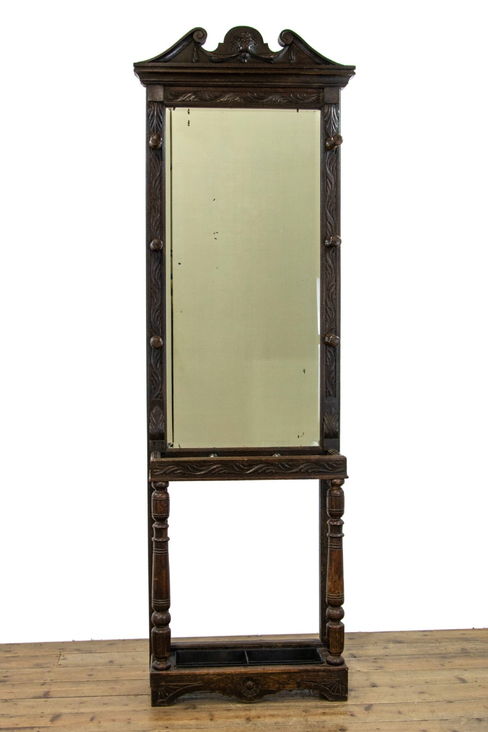 Antique Oak Hall Stand View II