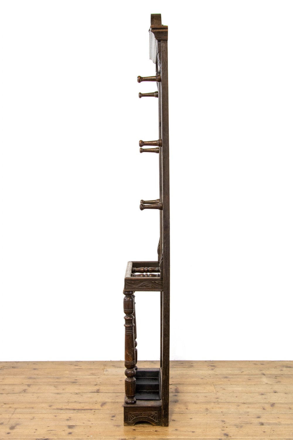 Antique Oak Hall Stand View IX