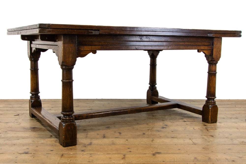 Antique Oak Extending Refectory Table View II