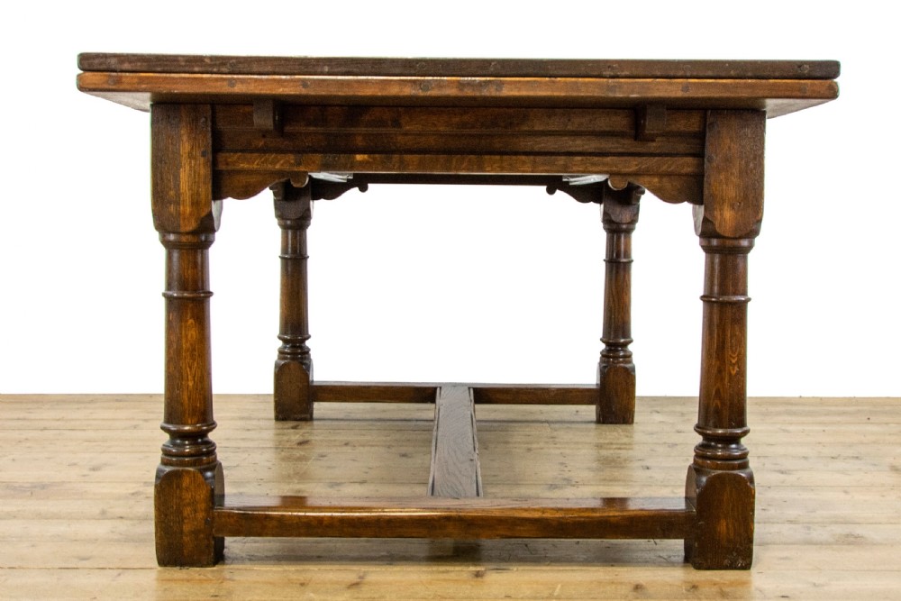 Antique Oak Extending Refectory Table View III