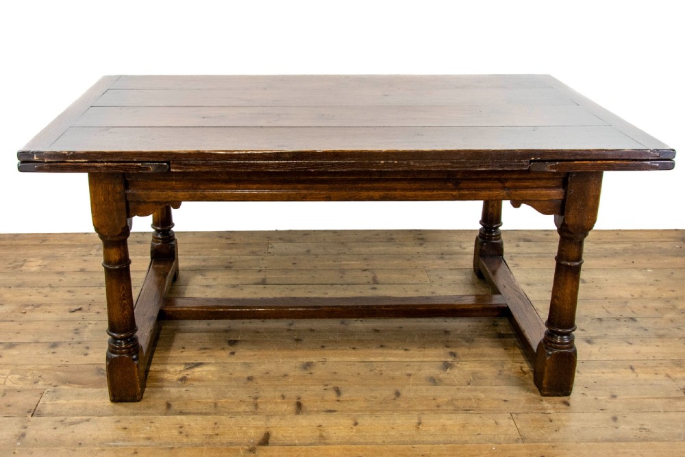 Antique Oak Extending Refectory Table View IV