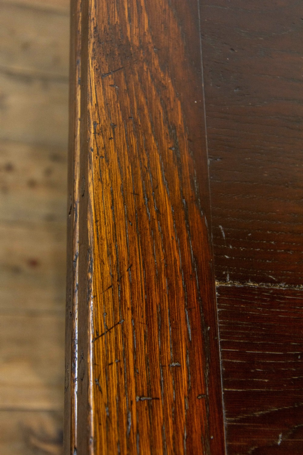 Antique Oak Extending Refectory Table View VII