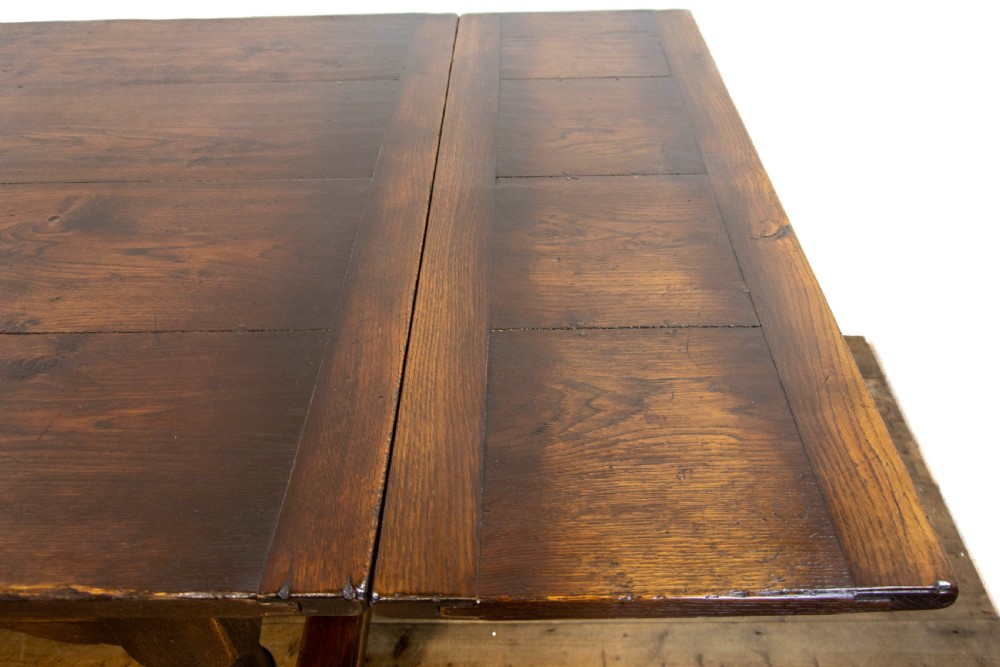 Antique Oak Extending Refectory Table View IX