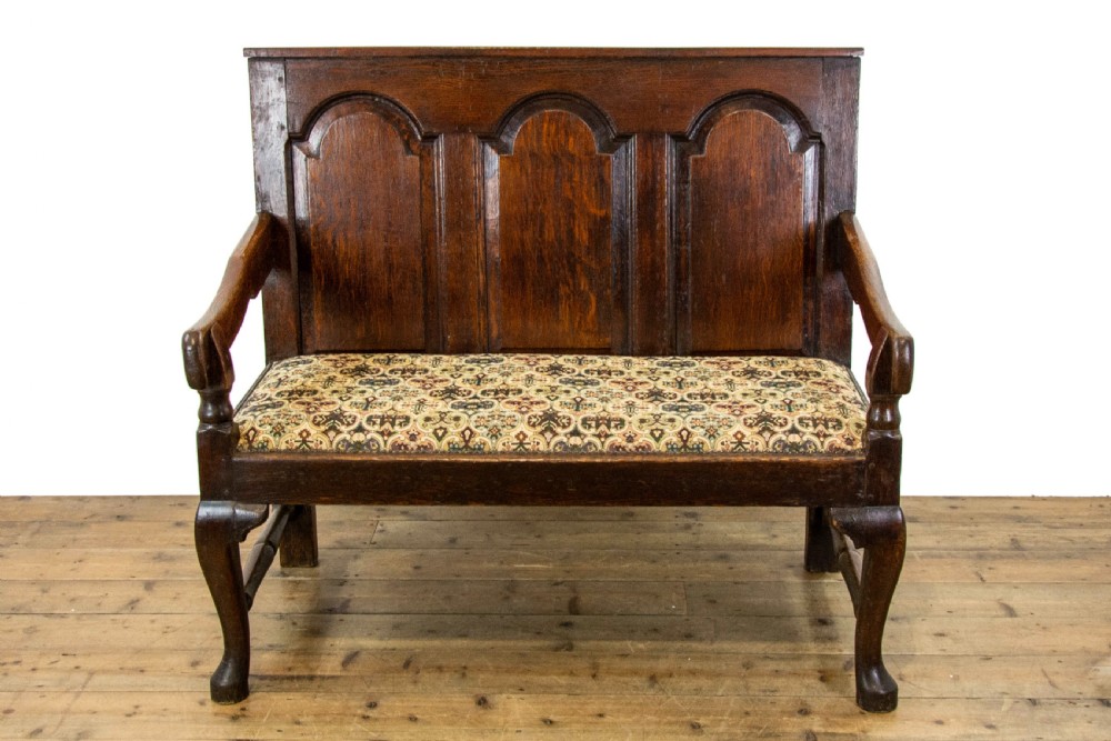 18th Century Antique Oak Settle View III
