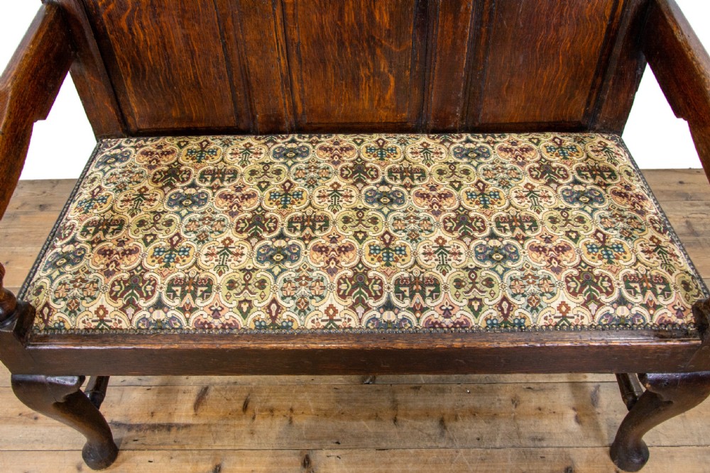 18th Century Antique Oak Settle View V