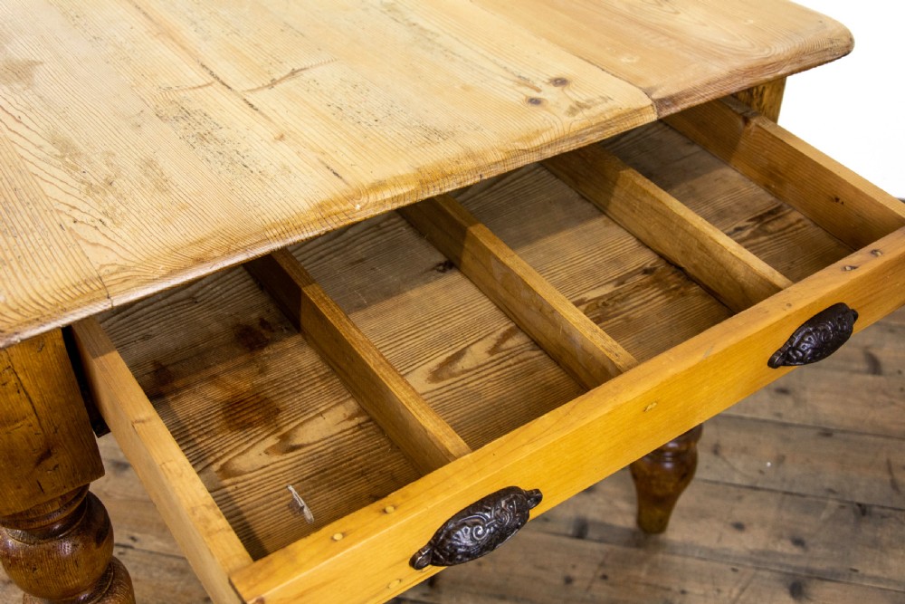 Antique Pine Farmhouse Kitchen Table View II