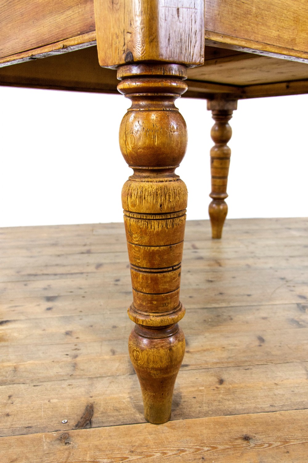 Antique Pine Farmhouse Kitchen Table View IX